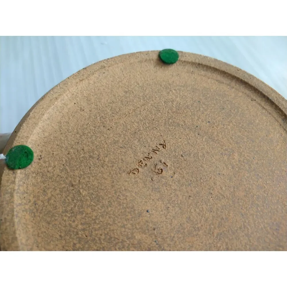 Studio Pottery Stoneware Bowl With Single Handle - Signed Denny '61